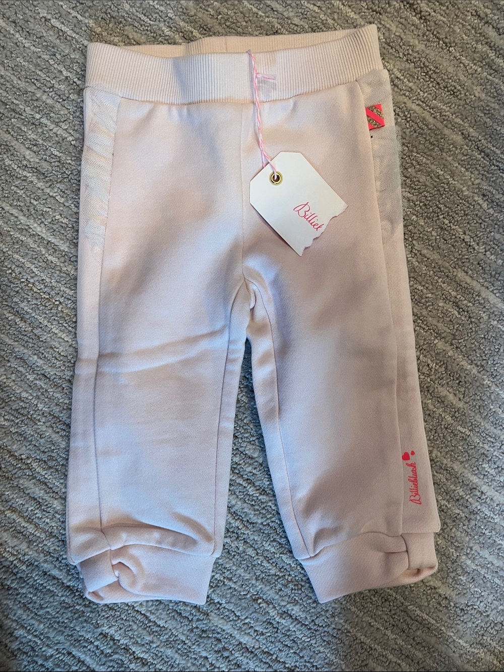 Billieblush Pale Pink Kids Jogger Pants 12m NWT